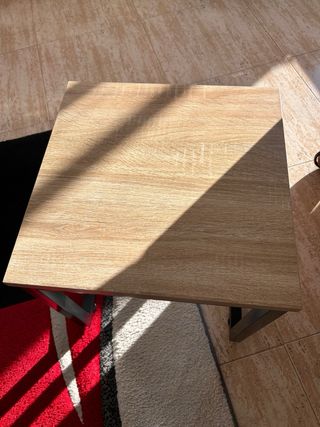 Mesita auxiliar madera y metal