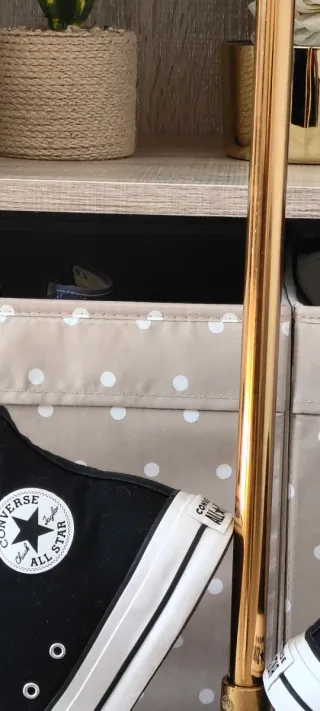 Converse con plataforma color negro número 41