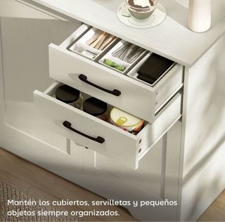 Aparador blanco de madera