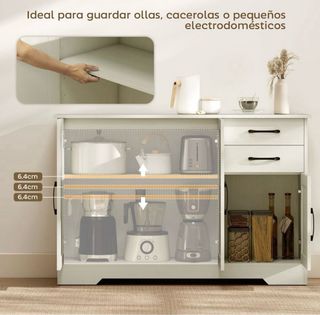 Aparador blanco de madera