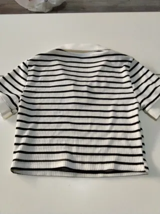 Sólo 1€ Camiseta rayas cuello polo Talla S