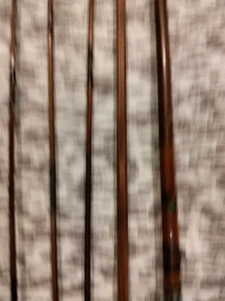 Cañas de bambú hexagonales antiguas