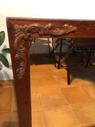 Espejo antiguo madera tallada