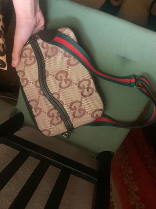 Riñonera Marrón y Verde