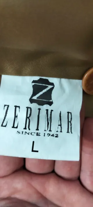 Chaqueta de cuero Zerimar Marrón Talla L