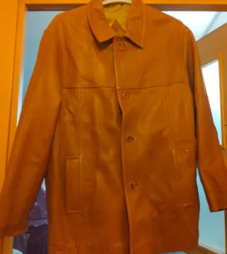 Chaqueta de cuero Zerimar Marrón Talla L