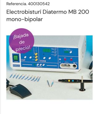 Electrobisturí Diatermo MB 200 mono-bipolar NUEVO