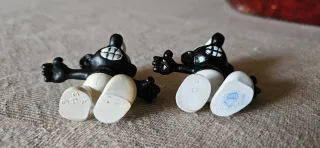 2 Puffi Neri Pejo Schleich Occhi Rossi