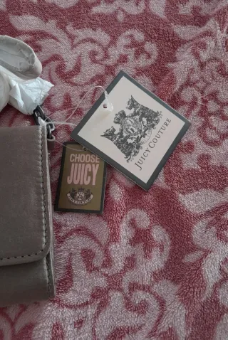 Bolso cartera Juicy Couture Beige-gris y rojo