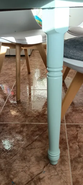 Mesa extensible verde menta