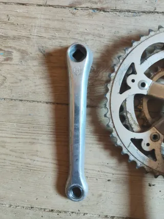 Biela y plato bicicleta