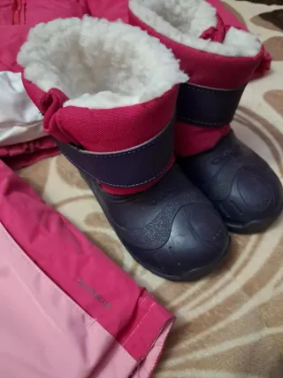 Traje Nieve Niña Completo Rosa