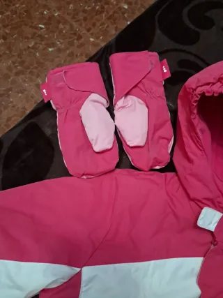 Traje Nieve Niña Completo Rosa