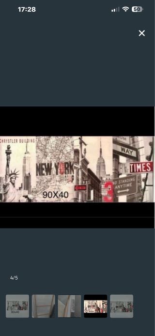 Lienzo Decorativo New York 90x40