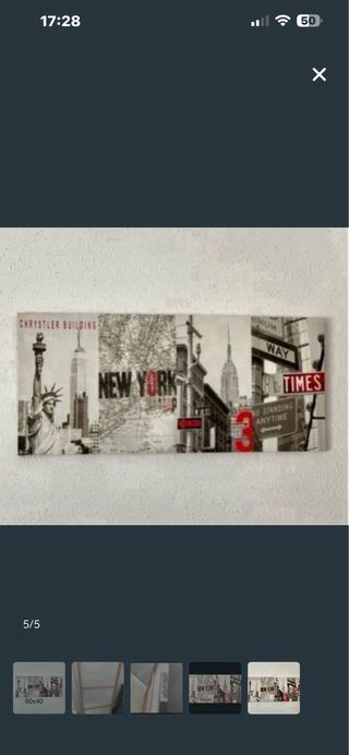 Lienzo Decorativo New York 90x40