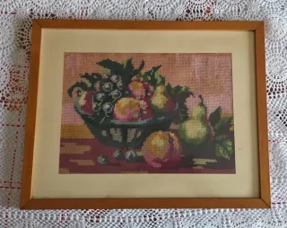 Quadro a punto croce frutta