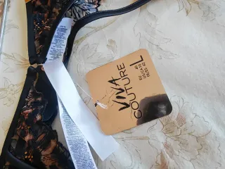 Liguero negro encaje pedrería Talla L