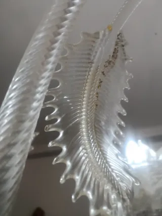 Lampadario Cesare Toso Vetro murano Bianco, oro
