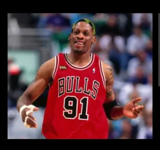 Camiseta Chicago Bulls Firmada por Dennis Rodman