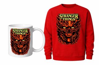 PACK STRANGER THINGS  SUDADERA + TAZA marca Roly