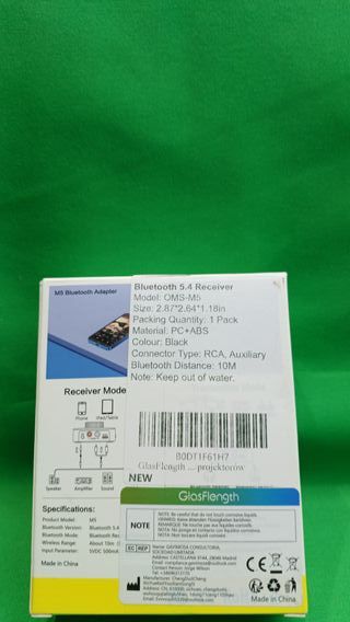 Receptor Bluetooth 5.4 HiFi Negro