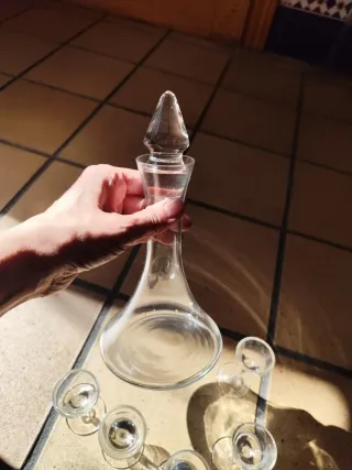 Set di bicchieri shot in vetro con bottiglia