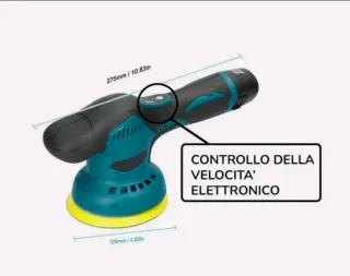 Lucidatrice Levigatrice 2 Batterie 18v Rotorbitale