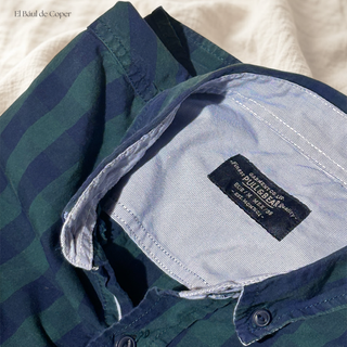 Camisa cuadros Pull&Bear verde/azul Talla M