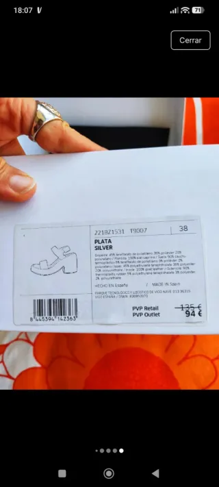 Sandalia piel y brilli Bimba Y Lola Talla38