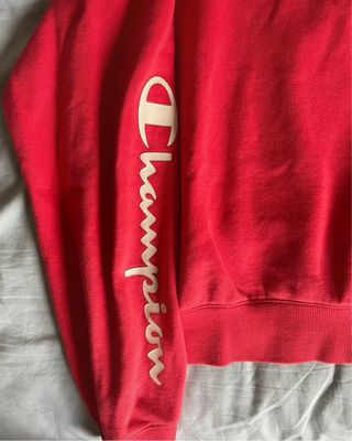 Sudadera Champion Roja Media Cremallera