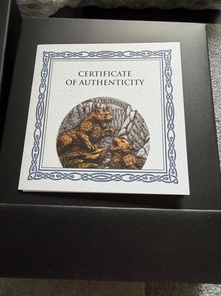 Megafauna Cave Lion 2 Onzas Plata 999 Germania