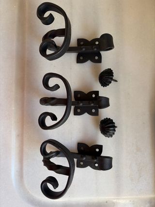 3 Percheros Vintage Hierro Forjado.