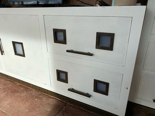 Conjunto Muebles Blanco y Madera