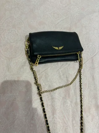 Bolso Zadig & Voltaire negro detalles dorados