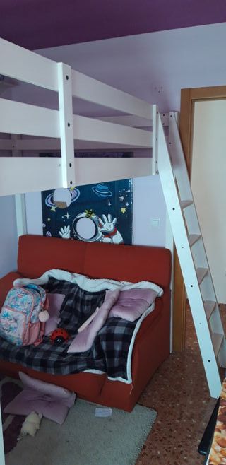 Cama alta STORA 140x200cm madera