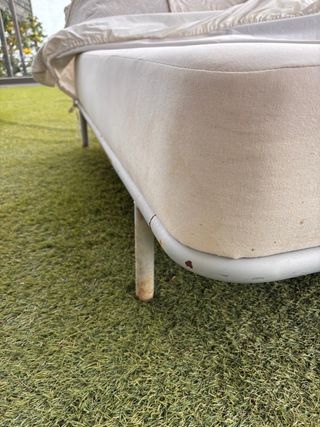 Tumbona de exterior + cojin beige