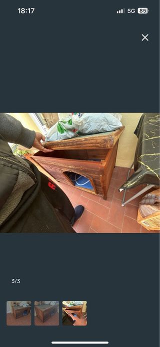 Caseta para perro de madera