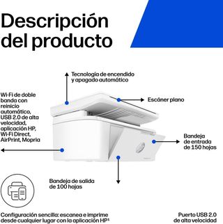 HP LaserJet M140w 7MD72F Impresora Láser A4