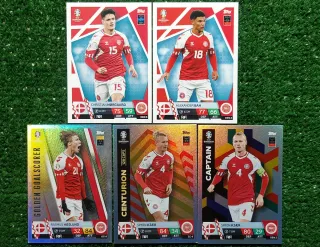 5 Carte Topps Euro 2024 Danimarca