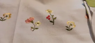 Coppia Tende Ricamate Fiori