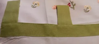 Coppia Tende Ricamate Fiori