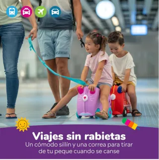 Maleta infantil Trunki gato rosa