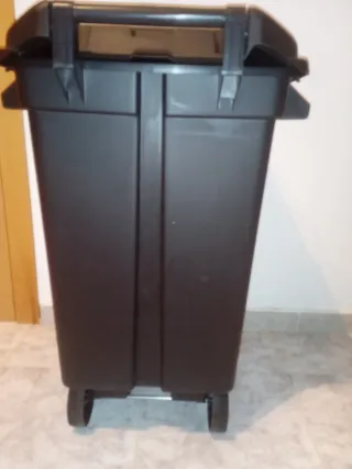 Contenedor residuos cubo basura negro 120l jardin