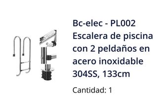 Escalera Piscina Acero Inox 2 Peldaños