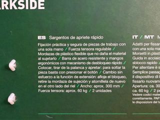 Set 2 Sargentos Apriete Rápido Parkside