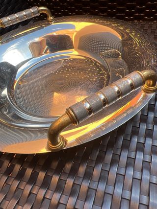 Juego 2 Bandejas Acero Inoxidable