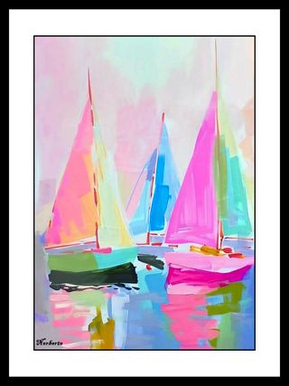 Cuadro Decorativo de Barcos: 1