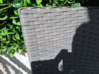 Sofá y mesa de terraza ratán