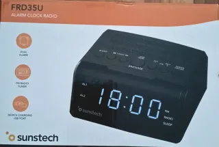 Radio Despertador Sunstech FDR35U Negro