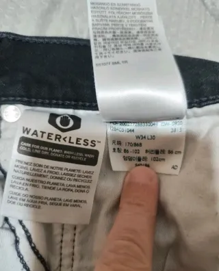 Levi's 512 Pantalones Negros Talla 34/30